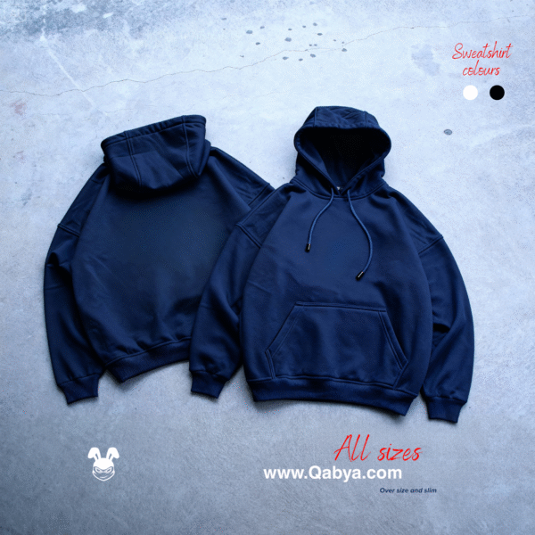 Blue Plain Hoodie