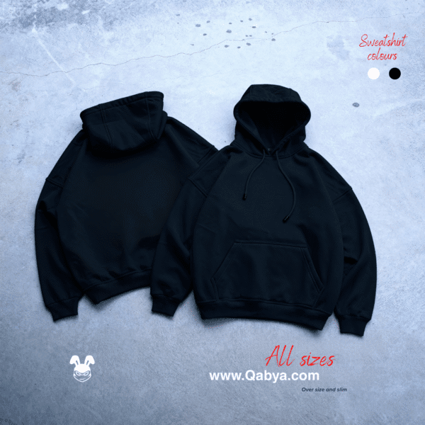 Black Plain Hoodie